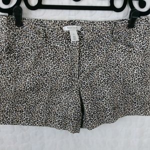 White House Black Market Animal Print Shorts.